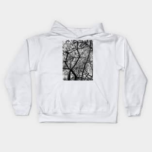 Black and White Flowers, Photography Kids Hoodie